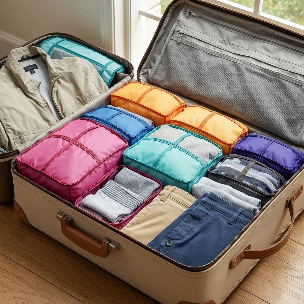 Düzenli bavul ve paketleme küpleri